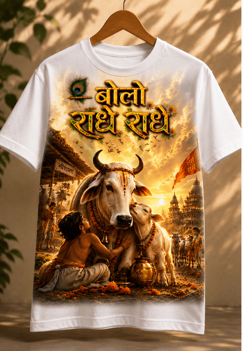 बोलो राधे राधे टी-शर्ट